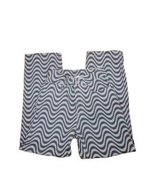 The Ragged Priest - Wave Print Dad Light Blue/Black Jeans - 24